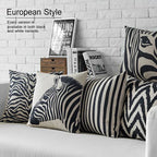 Nordic Black White Zebra Pillow Cover Leopard Geometric Cushion Home Decorative Office Sofa Pillowcase,... - House Of Avana