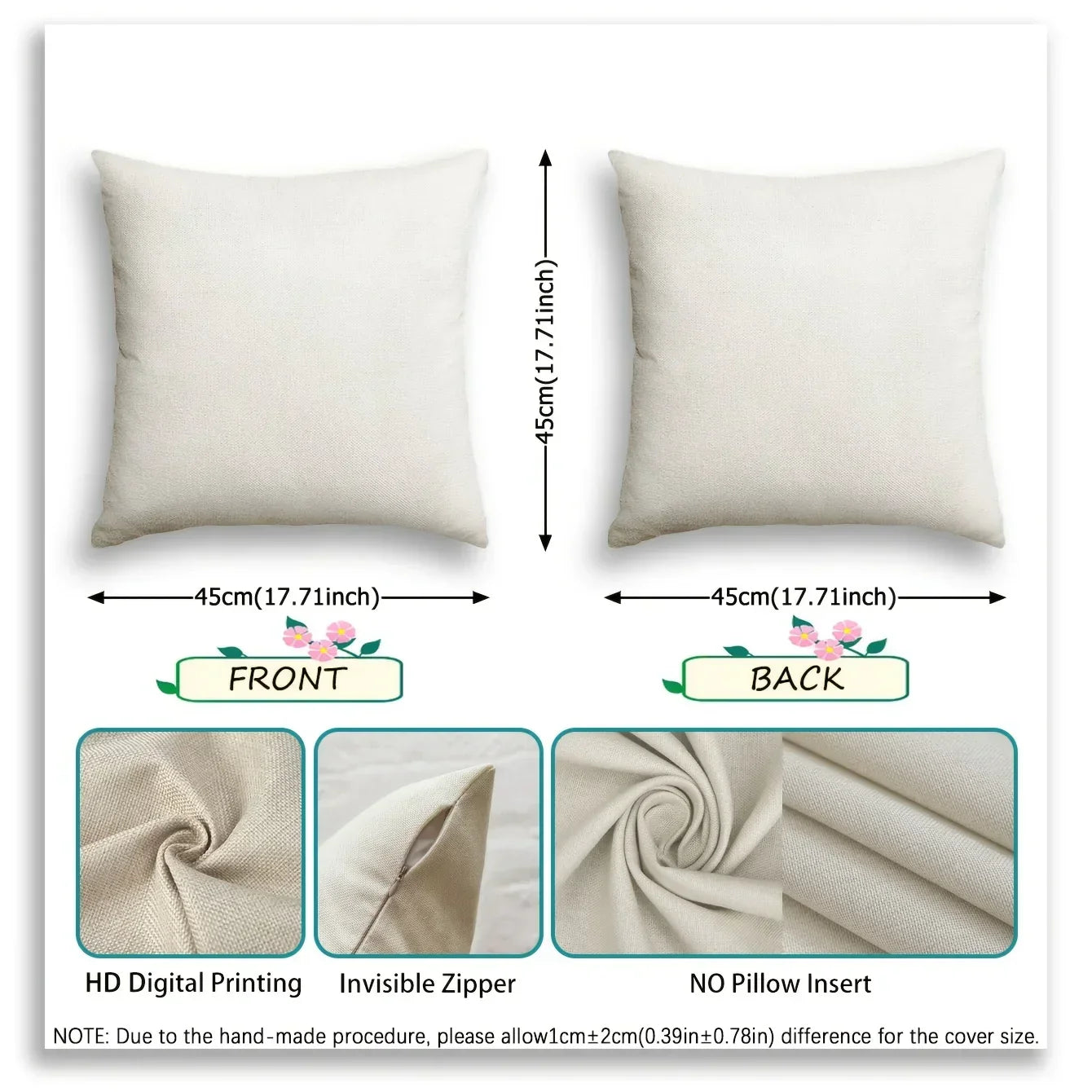 Pillow Covers - Ramadan Print Polyester 45cm