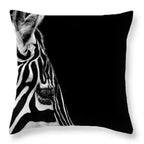 Zebra Print Pillowcase - 18x18 Black White, detail shot - House Of Avana