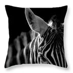 Zebra Print Pillowcase - 18x18 Black White, top view - House Of Avana