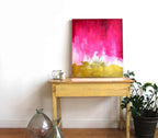 Pink and Gold Abstract – Premium Art Print