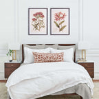 Pink Vintage Botanical Floral Prints (Set of 2) Vintage Shopper