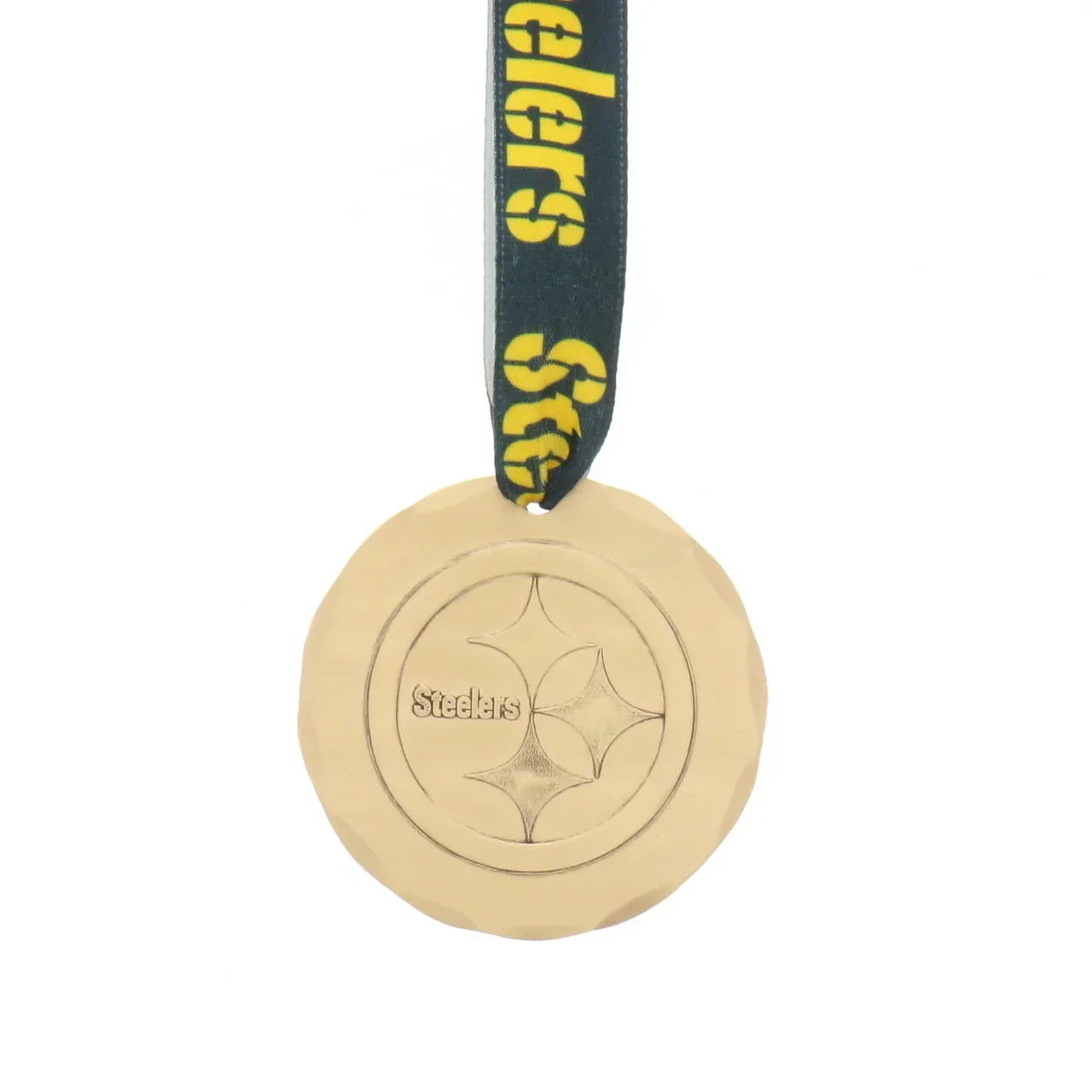 Pittsburgh Steelers Small Round Ornament (Bronze)