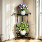 Plant Stand - Lightweight Metal White, close-up view - House Of Avana