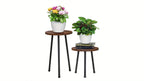 2 Pack Indoor Plant Stand, Mid-century Wooden Style Plant Holder, Indoor Outdoor Flower Stand, Small... - House Of Avana