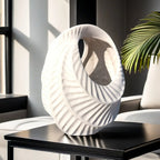 Ceramic Luxury Retreat Planter with Smooth Interior and Hydroponic Supplies, dimensions view - House Of Avana