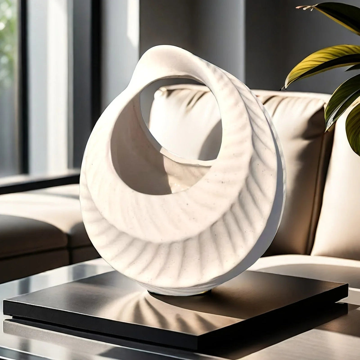 Ceramic Luxury Retreat Planter with Smooth Interior and Hydroponic Supplies, lifestyle image - House Of Avana [[SKU:HOA-VAS-021]]