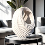 Ceramic Luxury Retreat Planter with Smooth Interior and Hydroponic Supplies, angled view - House Of Avana