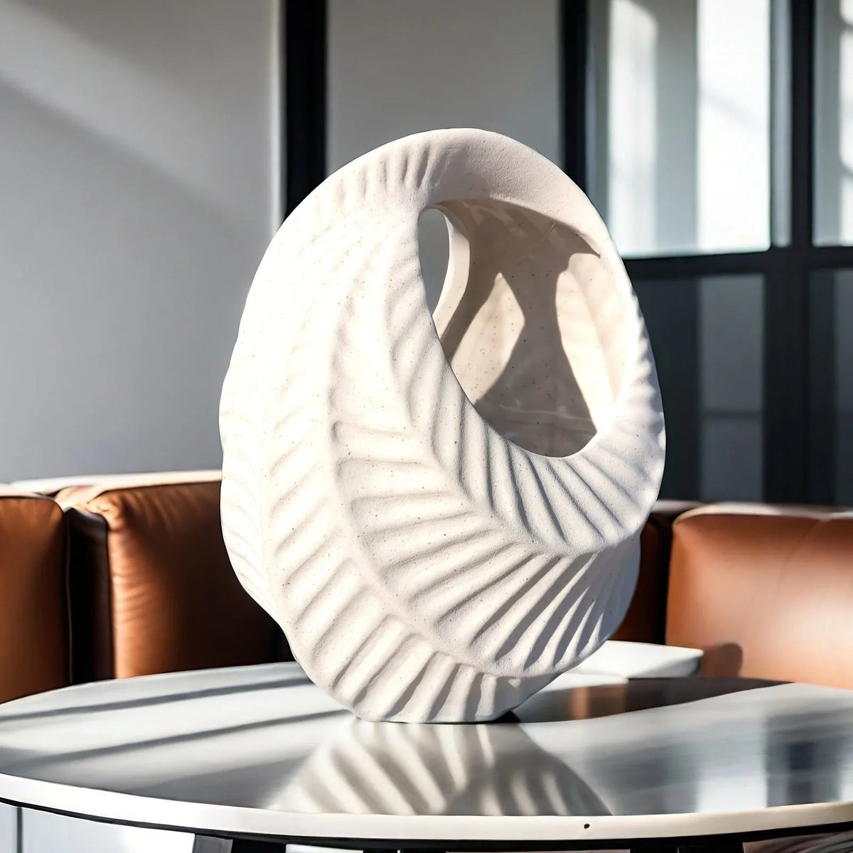 Ceramic Luxury Retreat Planter with Smooth Interior and Hydroponic Supplies, angled view - House Of Avana [[SKU:HOA-VAS-021]]