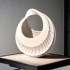 Ceramic Luxury Retreat Planter with Smooth Interior and Hydroponic Supplies, front view - House Of Avana [[SKU:HOA-VAS-021]]