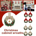 12pcs Christmas Bow Wreath with Bells - Red Berry & Green Foliage Wreath with Red Ribbon Bow, No Electricity Needed, Durable Plastic Christmas Wreath for Indoor/Outdoor, Window & Door Decor, Holiday Home Decoration, Seasonal House Of Avana