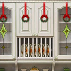 12pcs Mini Christmas Wreaths with Red Bow & Berries - Artificial Cedar-Like Greenery Garland with White Ribbon Hangers, Pre-Made Small Xmas Door/Cabinet/Chair Decorations, Plastic Mini Wreath Ornaments for Holiday Décor (No House Of Avana