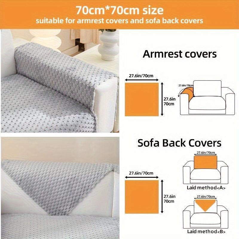 Plush Nordic Sofa Slipcover | non slip couch cover for dogs topspet
