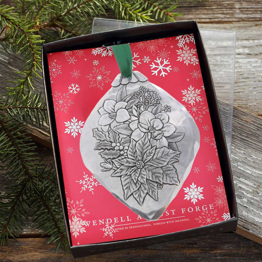 Poinsettia Bulb Ornament