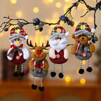 [Christmas Decor Set] Festive Christmas Decor Set - Santa, Snowman, Reindeer & Bear Ornaments for Tree and Home - Durable Polyester Hanging Decorations for Holiday Parties House Of Avana
