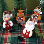 [Christmas Decor Set] Festive Christmas Decor Set - Santa, Snowman, Reindeer & Bear Ornaments for Tree and Home - Durable Polyester Hanging Decorations for Holiday Parties House Of Avana