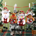 [Christmas Decor Set] Festive Christmas Decor Set - Santa, Snowman, Reindeer & Bear Ornaments for Tree and Home - Durable Polyester Hanging Decorations for Holiday Parties House Of Avana
