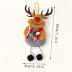 [Christmas Decor Set] Festive Christmas Decor Set - Santa, Snowman, Reindeer & Bear Ornaments for Tree and Home - Durable Polyester Hanging Decorations for Holiday Parties House Of Avana