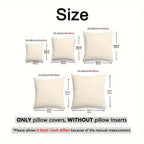 4pcs Christmas Pillow Covers, Faux Embroidery, 17.72x 17.72-Inch Polyester Fabric Modern Style Zipper Closure Machine Washable Holiday Santa Snowman Reindeer Gnome Apple Design for Home and Office Decor Couch Pad Cover House Of Avana