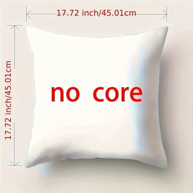 4pcs Christmas Pillow Covers, Faux Embroidery, 17.72x 17.72-Inch Polyester Fabric Modern Style Zipper Closure Machine Washable Holiday Santa Snowman Reindeer Gnome Apple Design for Home and Office Decor Couch Pad Cover House Of Avana