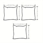 2D Flat - 4pcs Christmas Pillow Covers - Santa, Reindeer, Rabbit & Snowman Decorative Cases with Zipper Closure, Machine Washable /Polyester Fabric House Of Avana