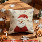 4pcs Christmas Reindeer Pillow Covers Compatible for Sofa Bed - Faux Embellished Deer Design, Zippered Machine-Washable Polyester Cases, Holiday Decor (18x18), Fits Modern & Traditional Decorations, Inserts Not Included House Of Avana
