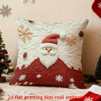 4pcs Christmas Reindeer Pillow Covers Compatible for Sofa Bed - Faux Embellished Deer Design, Zippered Machine-Washable Polyester Cases, Holiday Decor (18x18), Fits Modern & Traditional Decorations, Inserts Not Included House Of Avana