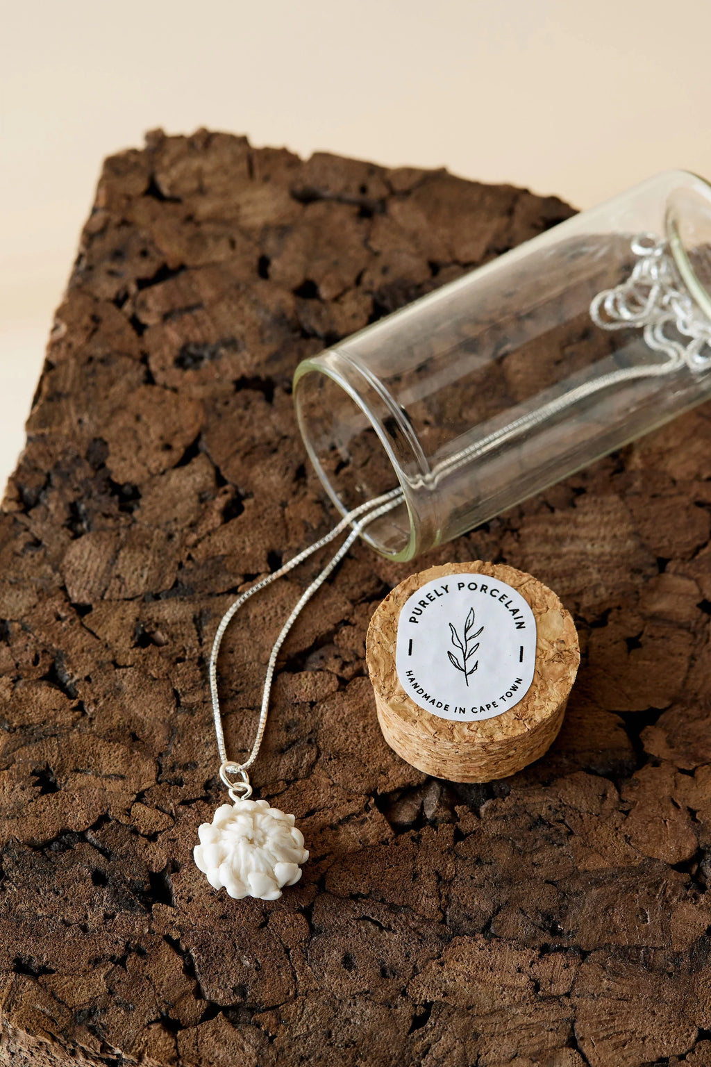 Protea Hand Sculpted Floral Necklace Kanju Interiors