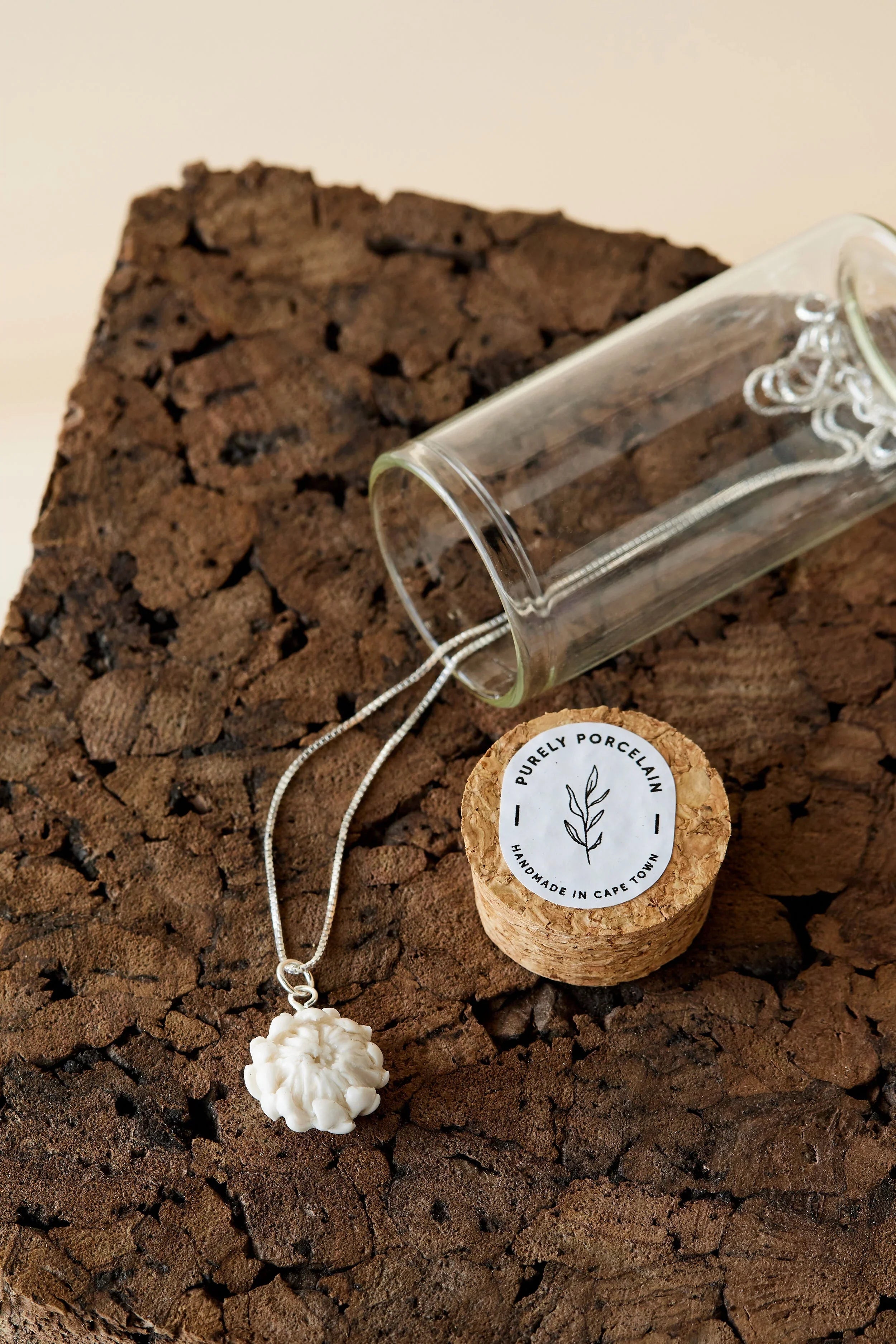 Protea Hand Sculpted Floral Necklace Kanju Interiors