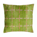 Positive Silk Velvet Ikat Pillow Cover X 20, front view - House Of Avana