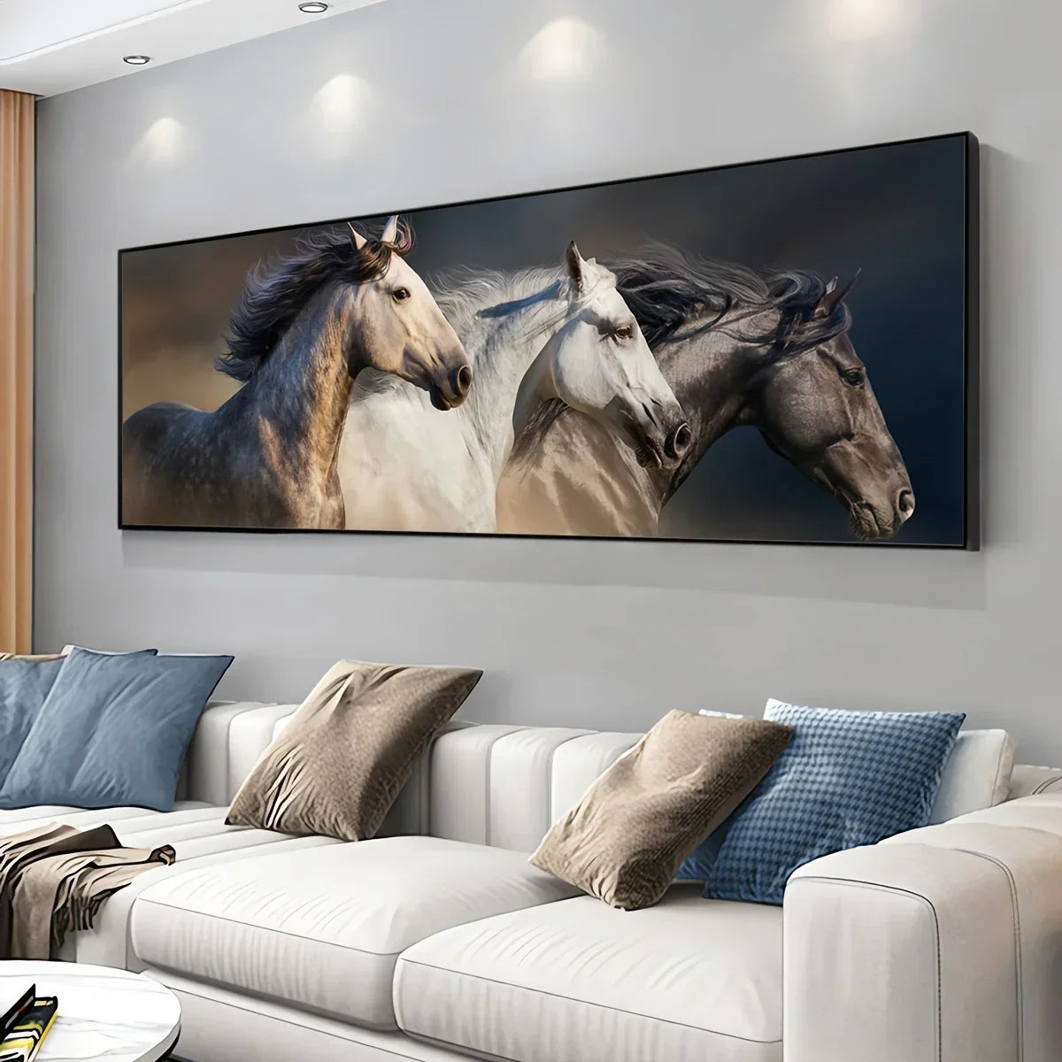 Unframed Canvas Poster, Modern Art, Running Horse Poster, for Bedroom Living Room Corridor, Wall Art,... - House Of Avana