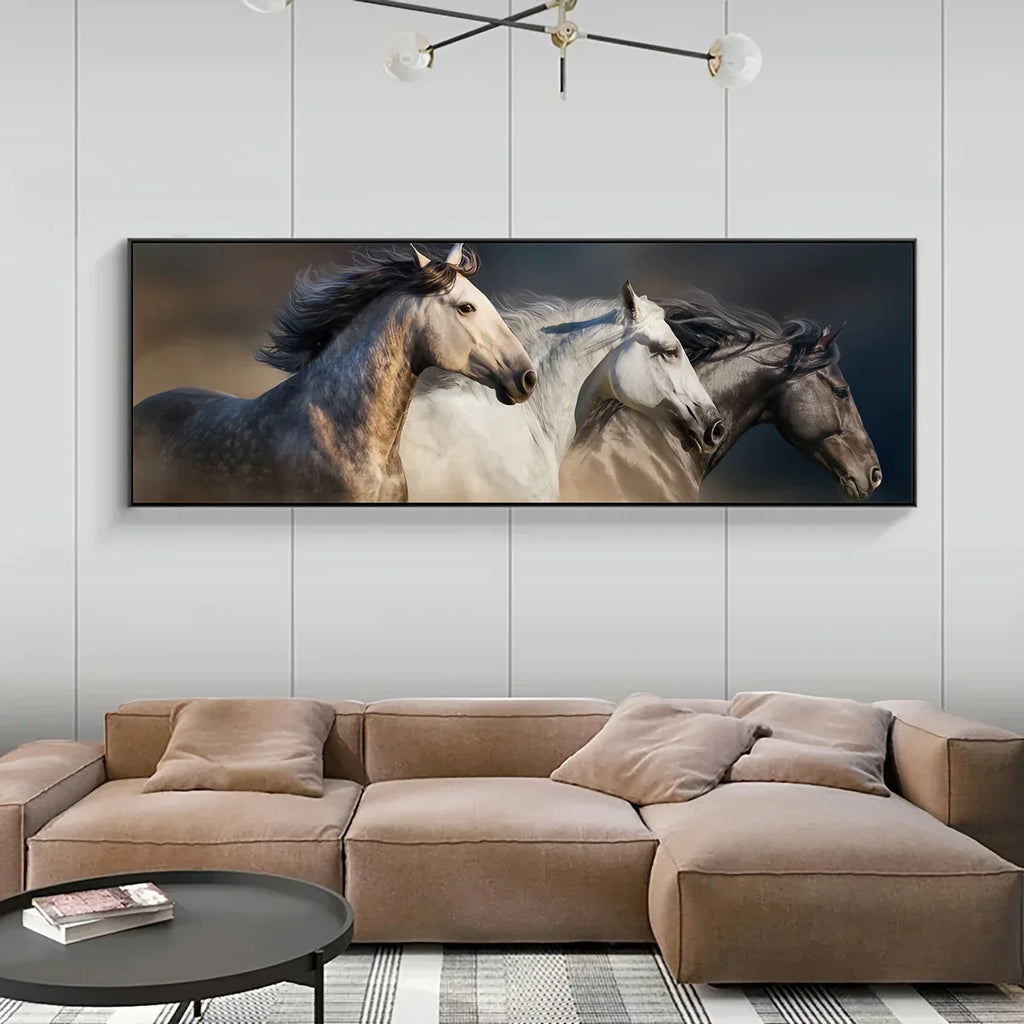 Unframed Canvas Poster, Modern Art, Running Horse Poster, for Bedroom Living Room Corridor, Wall Art,... - House Of Avana