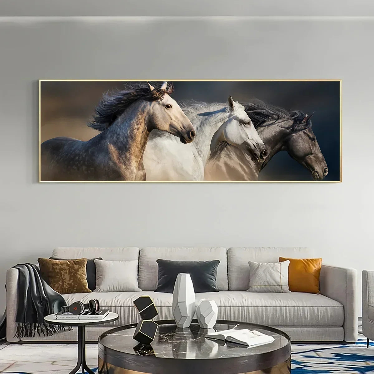 Unframed Canvas Poster, Modern Art, Running Horse Poster, for Bedroom Living Room Corridor, Wall Art,... - House Of Avana