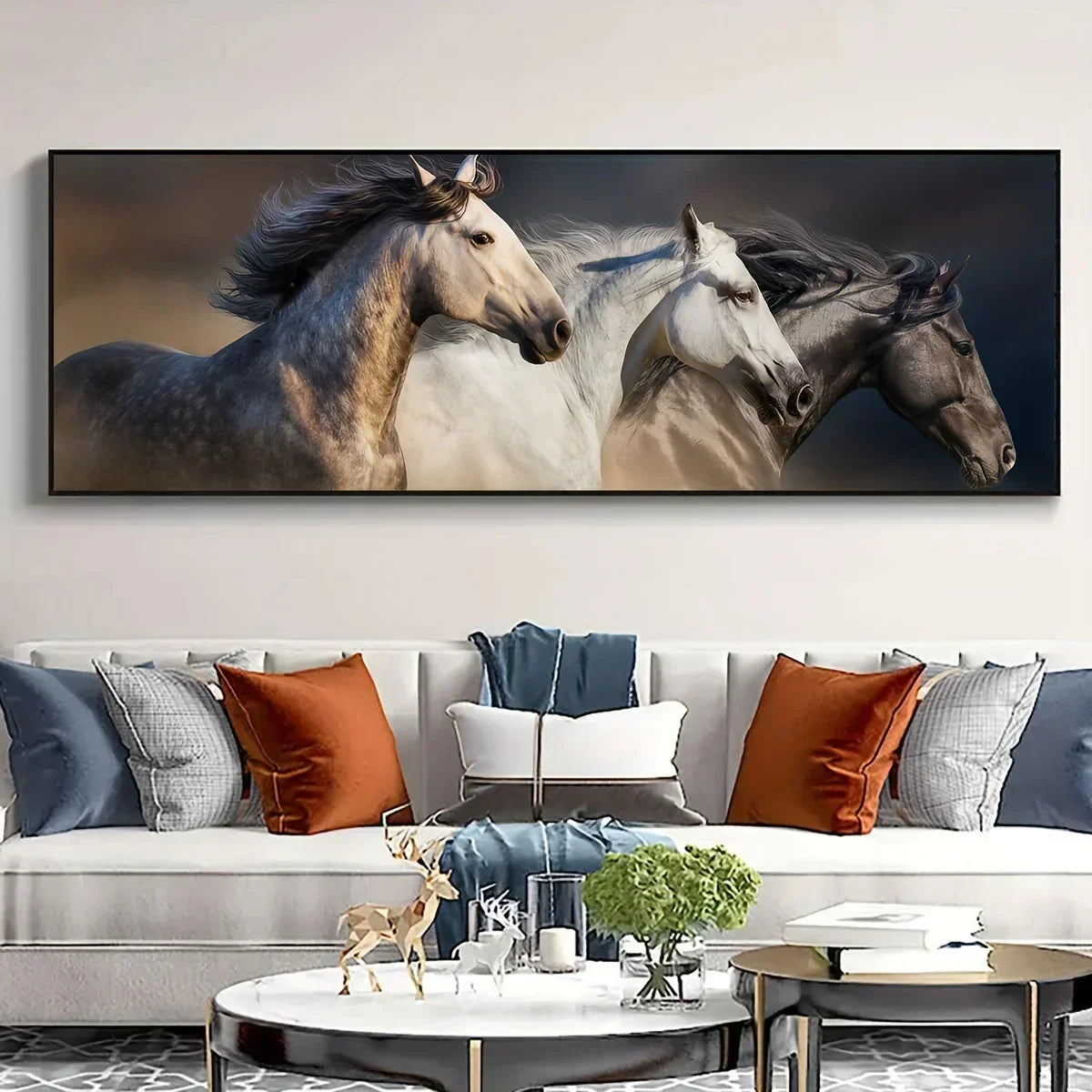 Unframed Canvas Poster, Modern Art, Running Horse Poster, for Bedroom Living Room Corridor, Wall Art,... - House Of Avana