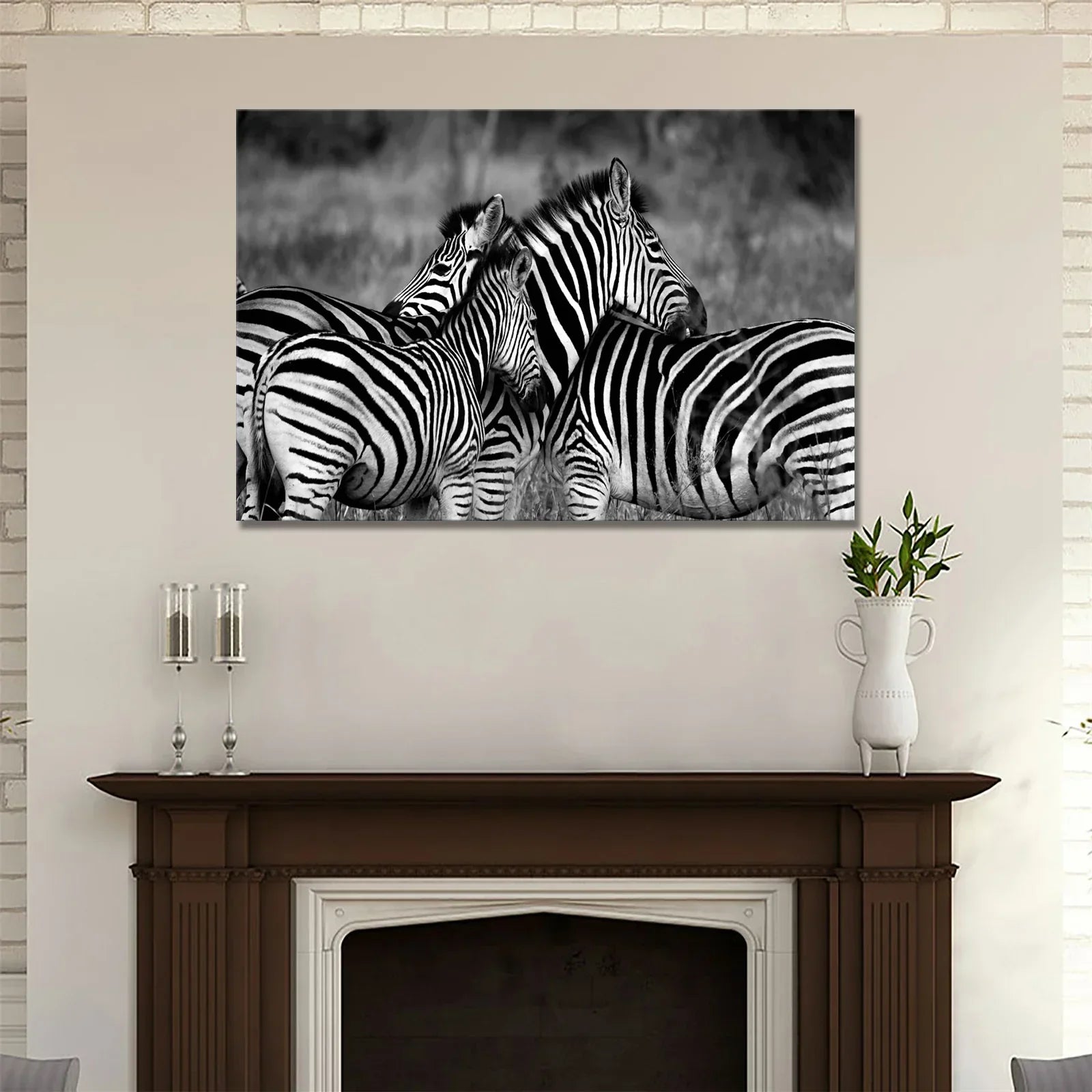 Vintage Gentle Zebra Postercanvas Print Poster, Perfect Aesthetic Accent, Vibrant Artwork for Gift, Home... - House Of Avana