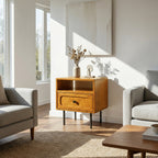 Savana Single Drawer Solid Wood Nightstand