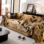 Premium Chenille Fabric Dark Green Couch Cover - All-Season Protector topspet