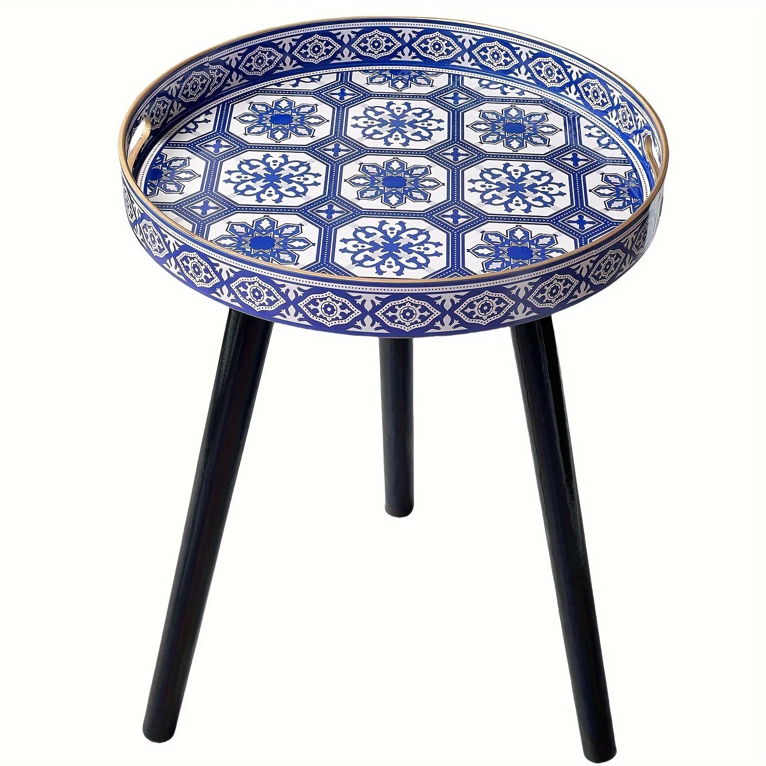 Premium End Tables with Plastic Tray and Detachable Legs - House Of Avana