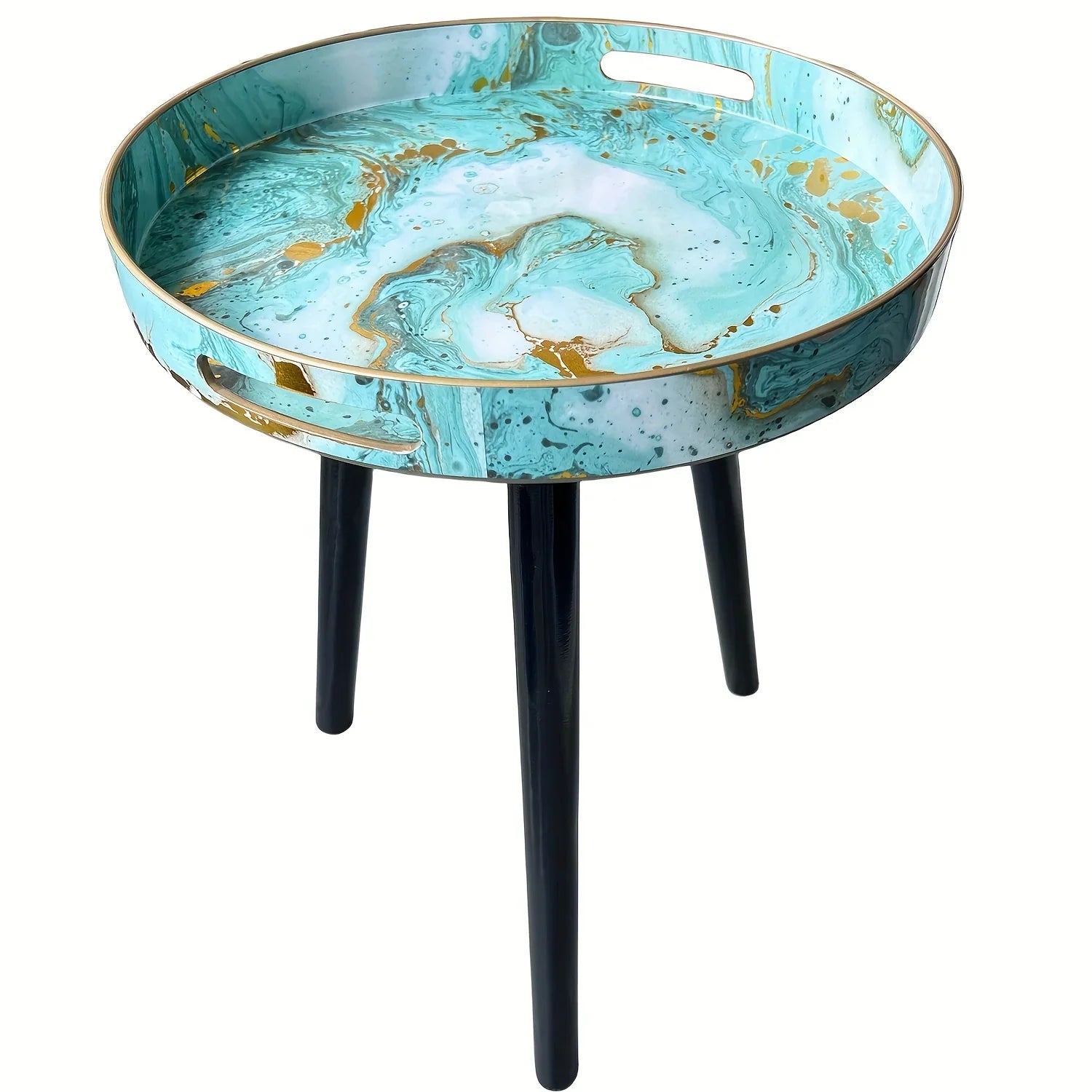 Premium End Tables with Plastic Tray and Detachable Legs - House Of Avana