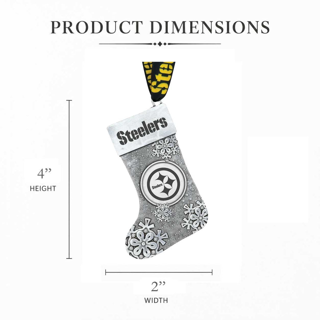 Pittsburgh Steelers Snowflake Stocking Ornament