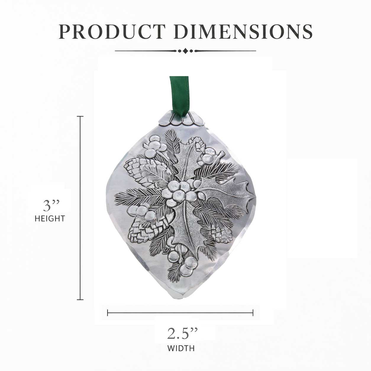 Holly Bulb Ornament
