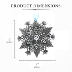 Snow Crystal Poinsettia Ornament (Aluminum)
