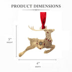 Merry Reindeer Ornament (Bronze)