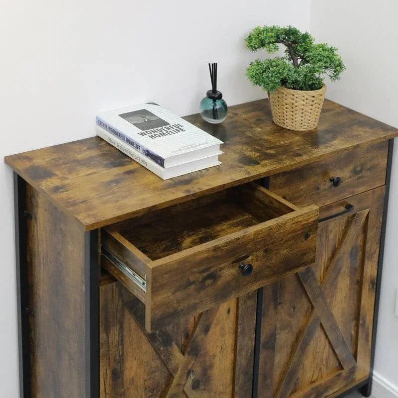 Rustic Multipurpose 2 Drawer / 2 Tilt Out 10gL Kitchen Laundry Trash/Recycle Storage