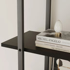 5 Tier Tall Bookshelf with Open Display Shelves, Inch Rattan Classical Book Shelf with Storage, Open... - House Of Avana
