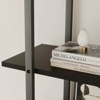 5 Tier Tall Bookshelf with Open Display Shelves, Inch Rattan Classical Book Shelf with Storage, Open... - House Of Avana [[SKU:HOA-BOK-005]]