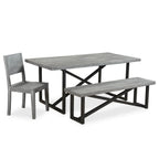 Raven Grey Mango Wood Dining Chair- set of 2