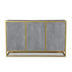 Raven Grey Mango Wood Dining Side board With Gold Iron