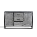 Raven Mango Wood Sideboard With Black Iron