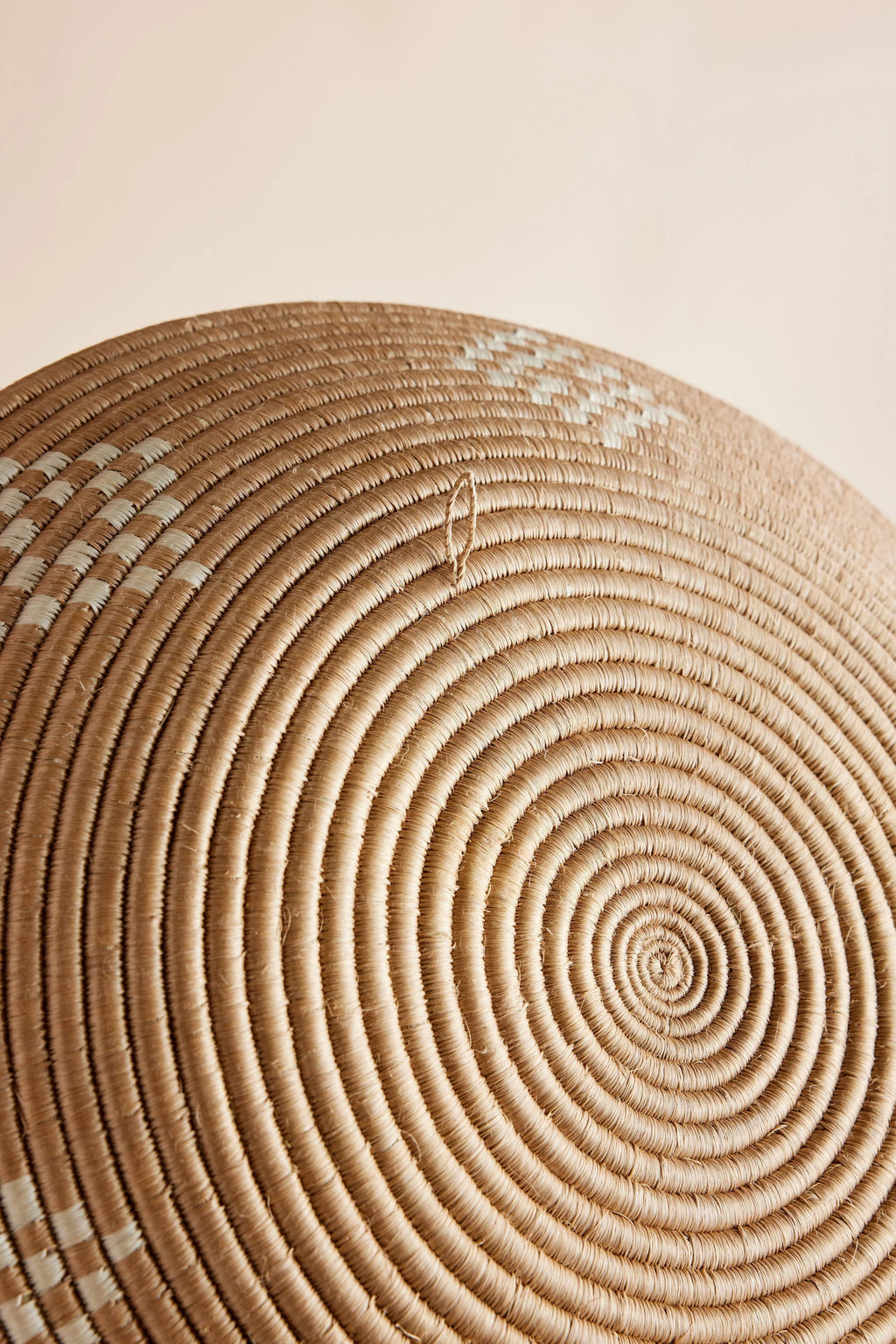Blonde Rwanda Ivory Diamond Wall Basket Kanju Interiors
